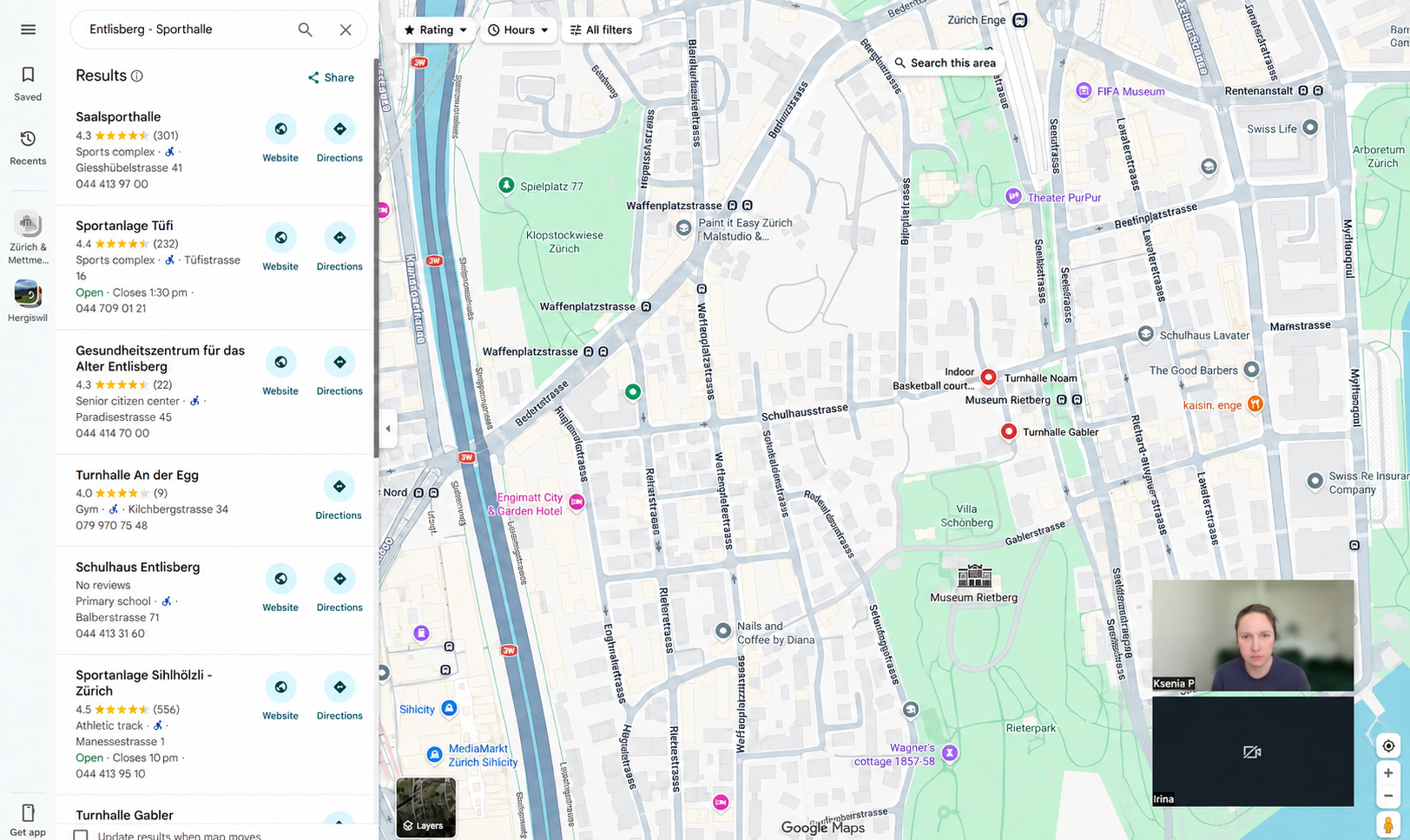 External search observed during the usability test